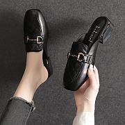 Soft Leather Low Sole SlippersFashion Women Black - 2