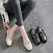 Soft Leather Low Sole SlippersFashion Women Black - 5