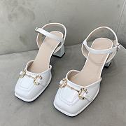 White Premium Soft Leather Sandal Shoes - 3