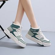 Women's Fashion Lace-up High Neck Sneakers - 2