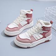 Women's Fashion Lace-up High Neck Sneakers - 6