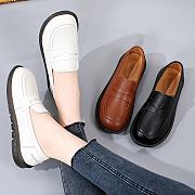 White Soft Sole Women's Leather Shoes - 4