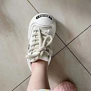 Canvas Sneakers Open Toe Cute Smiling Pattern For Women - 2