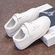 Korean style soft sole white sneakers for kids - 2