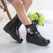 New high top black shoes for kids girls - 2