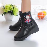 New high top black shoes for kids girls - 3