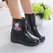 New high top black shoes for kids girls - 4