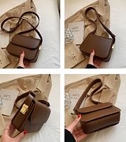  Flap Handle Bag Brown - 3