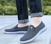 Men's Sporty Loafers - Good Fabric Breathable, Fitness Shoes Smooth Rubber Sole - 4