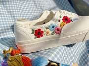 Custom Painted Shoes with Wildflowers and Bees Painting - 2